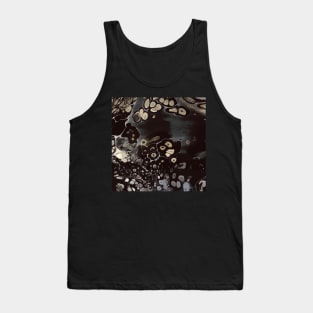 Black and White,  Acrylic Organic Textures - WelshDesignsTP001 Tank Top